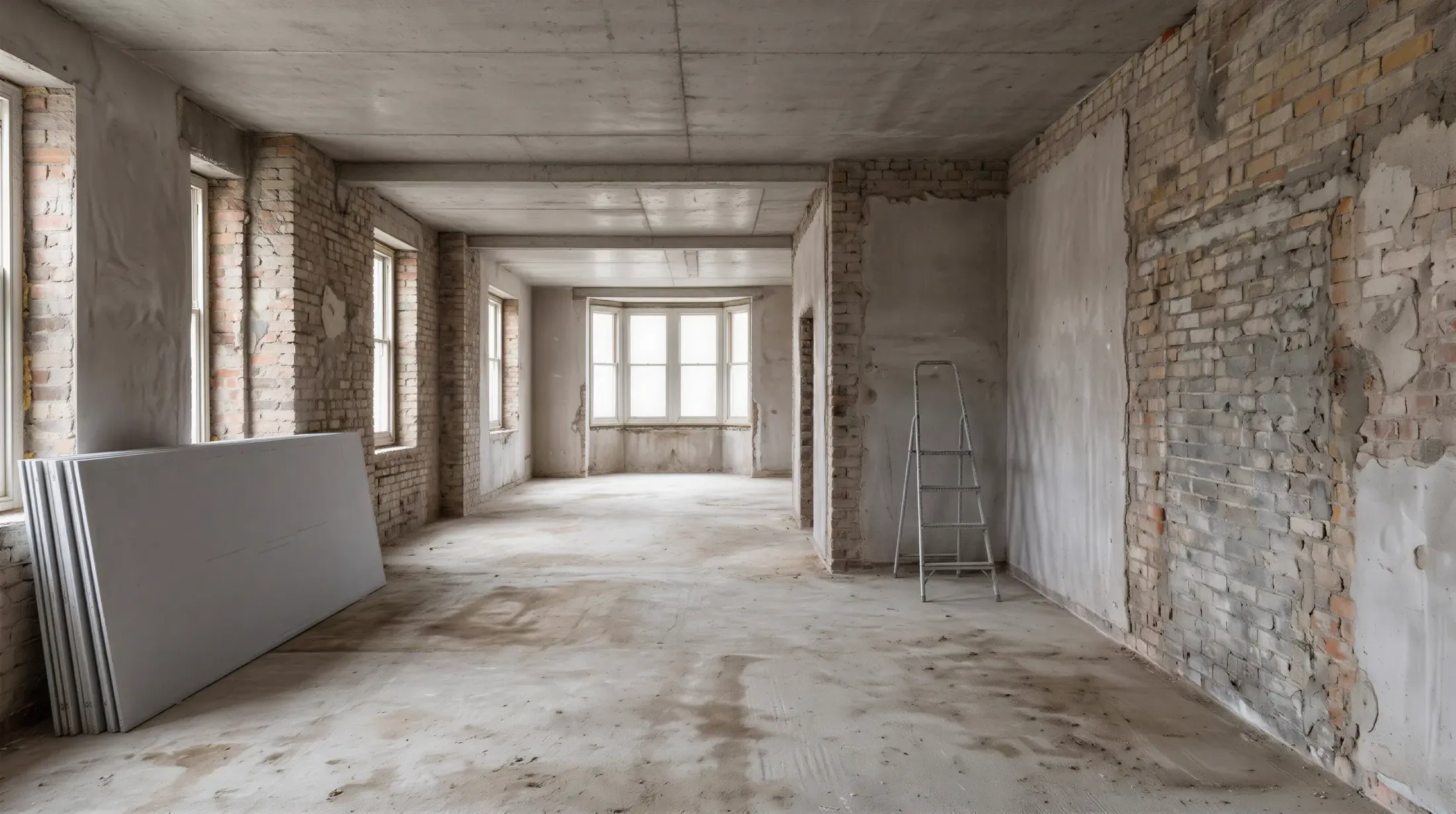 A restaurant stripped back to its shell, before the fit-out